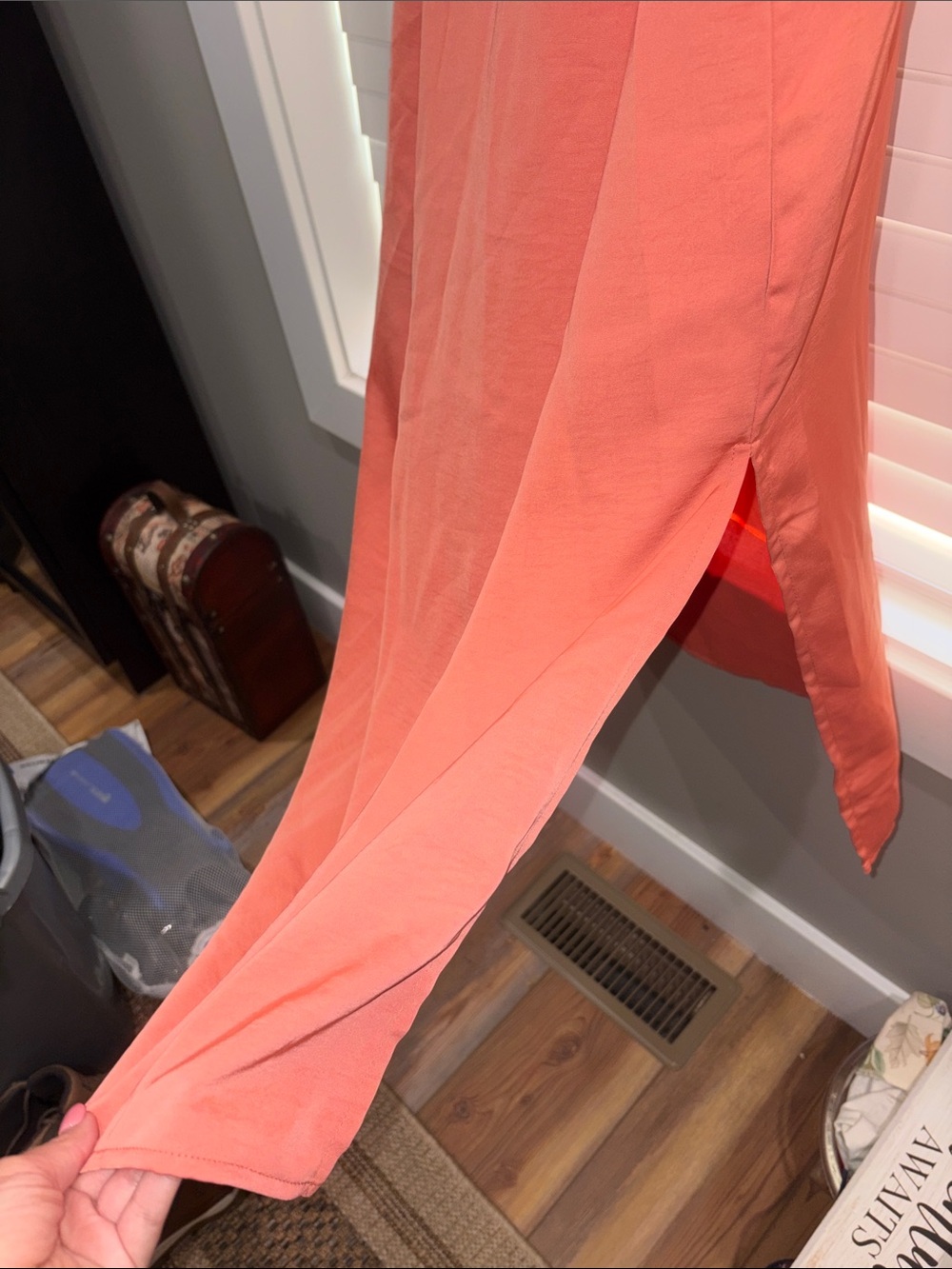 NWT A New Day Orange Slip Dress with Spaghetti Straps - Picture 3 of 4